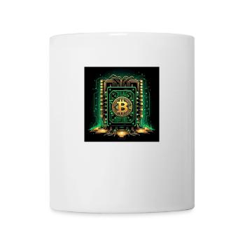 Bitcoin Krypto Crypto to the Moon Geschenk Tresor - Tasse - Weiß - Vorne