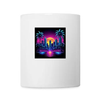 Retro City Neon Color Geschenk Gaming Retro World - Tasse - Weiß - Vorne