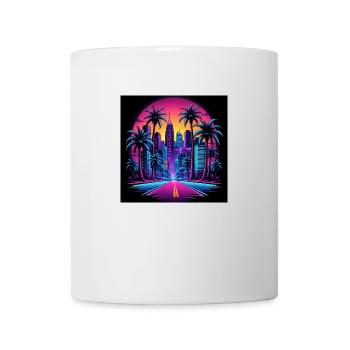 Retro City Neon Color Geschenk Gaming Retro World - Tasse - Weiß - Vorne