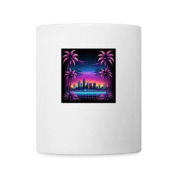 Retro City Neon Color Geschenk Gaming Retro World - Tasse - Weiß - Vorne