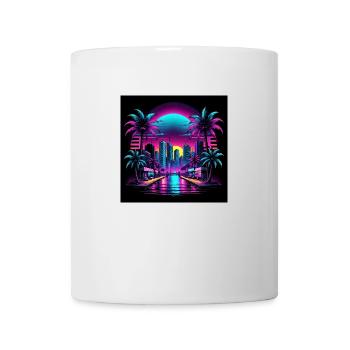 Retro City Neon Color Geschenk Gaming Retro World - Tasse - Weiß - Vorne