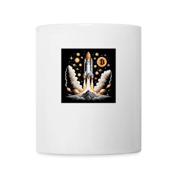 Bitcoin Crypto Crypto to the Moon Gift Rocket - Mug - white - Front