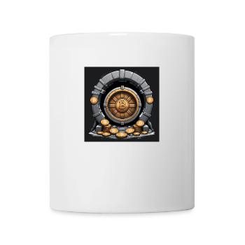 Bitcoin Krypto Crypto to the Moon Geschenk Tresor - Tasse - Weiß - Vorne