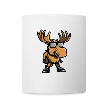 Elch Cool Comic - Tasse - Weiß - Vorne