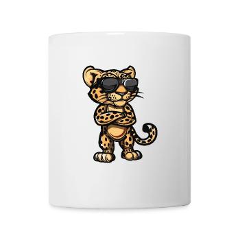 Leopard Cool Comic - Tasse - Weiß - Vorne