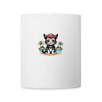 Pirate Chat Drôle Enfants Chemise Cadeau Pirate - Mug blanc - blanc - Devant