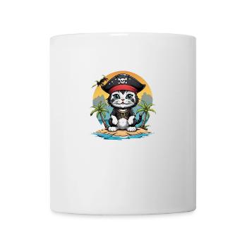 Pirate Chat Drôle Enfants Chemise Cadeau Pirate - Mug blanc - blanc - Devant