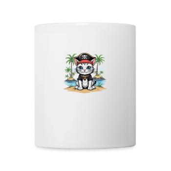 Pirate Chat Drôle Enfants Chemise Cadeau Pirate - Mug blanc - blanc - Devant