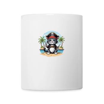 Pirate Chat Drôle Enfants Chemise Cadeau Pirate - Mug blanc - blanc - Devant