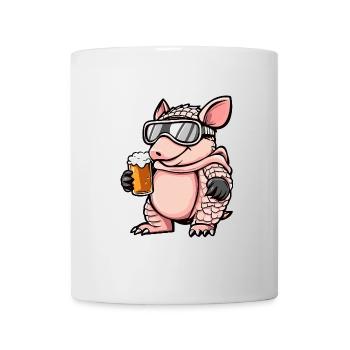 Armadillo Après-Ski Bière Bande dessinée - Mug blanc - blanc - Devant