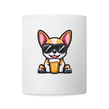 Chihuahua Hund Apres Ski Bier Comic - Tasse - Weiß - Vorne