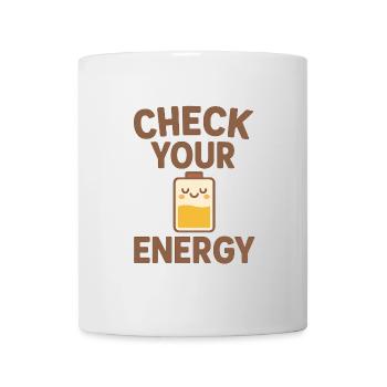Vérifiez votre énergie – Rechargez votre énergie - Mug blanc - blanc - Devant