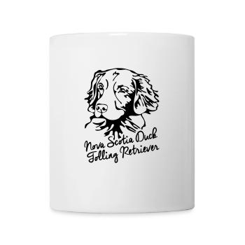 PORTRAIT DE RETRIEVER DE NOUVELLE-ÉCOSSE DUCK TOLLING - Mug blanc - blanc - Devant