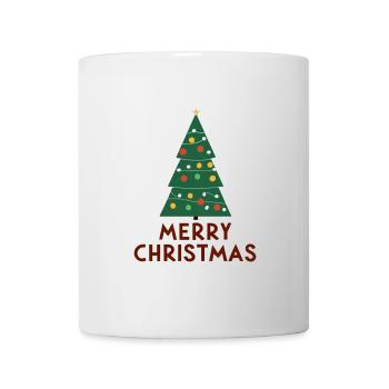 Merry Christmas Weihnachts Design Tannenbaum Neu - Tasse - Weiß - Vorne