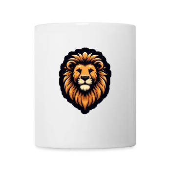 Comic Lion Head - Mug - white - Front