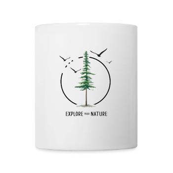 Hiking Outdoor Adventure Forest Trail Long-Distance Hiking - Mug - white - Front
