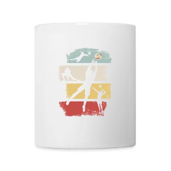 Volleyball Stripes Beach Volleyball Retro - Mug - white - Front