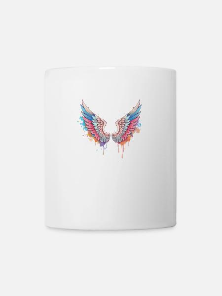 angelwings,engelsflügel,graffiti,malerei,bunt - Tasse - Weiß