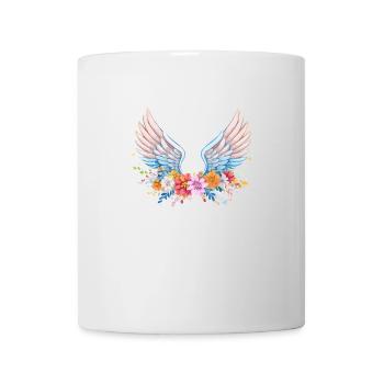 angelwings,engelsflügel,graffiti,bunt,blumen - Tasse - Weiß - Vorne
