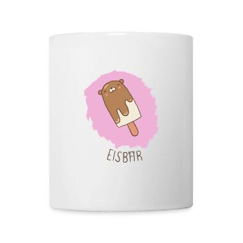 Eisbär (Schokolade, schwarze Schrift) - Tasse - Weiß - Vorne