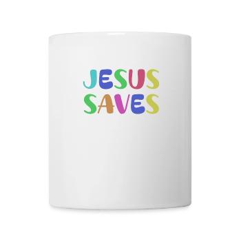 Jésus sauve l’amorti - Mug blanc - blanc - Devant