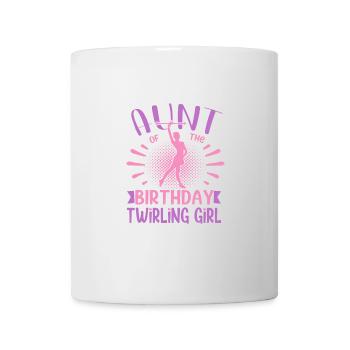 Aunt Of the Birthday Girl Twirling Family Design - Tasse - Weiß - Vorne