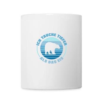Eisbaden Spruch Eisschwimmer Sonnenbaden Eisbader - Tasse - Weiß - Vorne