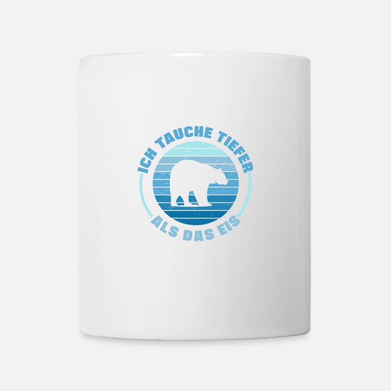 Eisbaden Spruch Eisschwimmer Sonnenbaden Eisbader - Tasse - Weiß