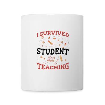 J’ai survécu à l’enseignement aux étudiants 5 - Mug blanc - blanc - Devant