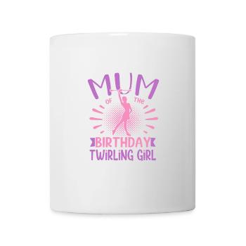 Mum Of the Birthday Girl Twirling Family Design - Tasse - Weiß - Vorne