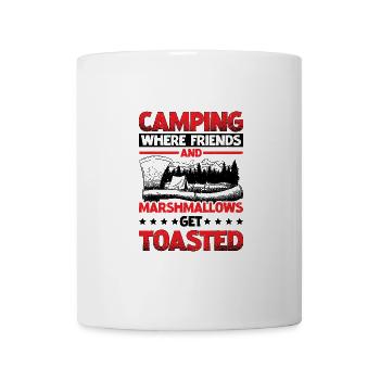 Camping Where Friends and Marshmallows Toast 2 - Tasse - Weiß - Vorne