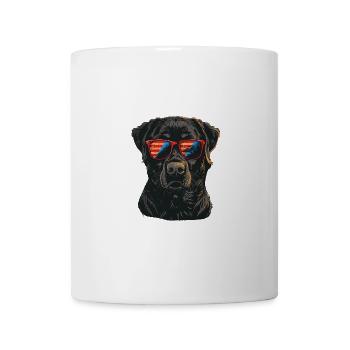 Labrador Retriever with American Sunglasses - Mug - white - Front