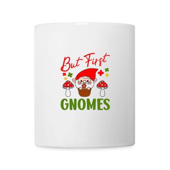 But First Gnomes Gnome Idée de cadeau amusante pour nain de pelouse - Mug blanc - blanc - Devant