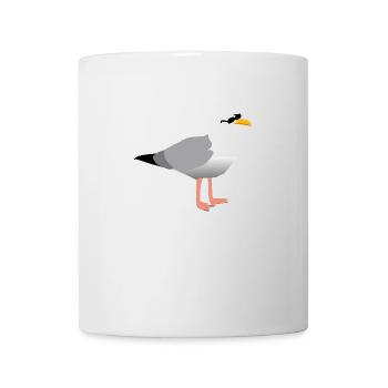 Coole Möwe - Tasse - Weiß - Vorne