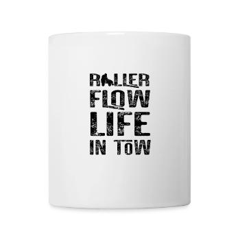 patineur à roulettes fête roller flow vie en remorque cadeau - Mug blanc - blanc - Devant
