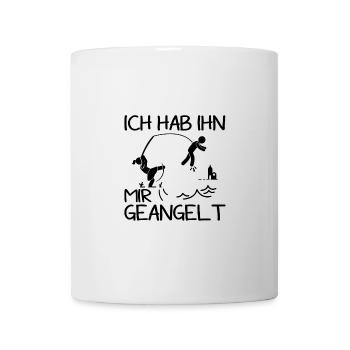 Verlobung Verkünden Ich Hab Ihn Mir Geangelt JGA - Tasse - Weiß - Vorne