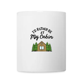 Cabane de camping Forêt - Mug blanc - blanc - Devant