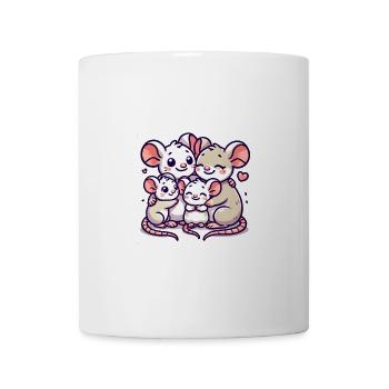Mouse Family Mother And Father With Two Children - Mug - white - Front