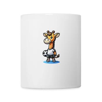 Mignon joueur de football girafe - Mug blanc - blanc - Devant