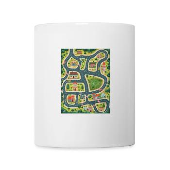 Kids Car Play Mat - Parent Massage Aid - Tasse - Weiß - Vorne