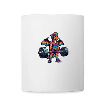 Rainbow Dragon Deadlifting - Mug - white - Front