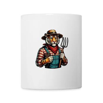 Cute Tiger Farmer - Tasse - Weiß - Vorne