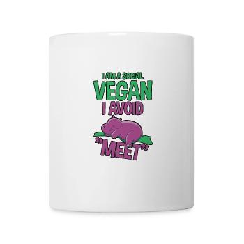 Je suis un végétalien social j’évite de rencontrer 2 - Mug blanc - blanc - Devant