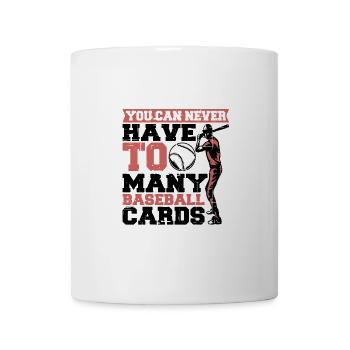 On n’a jamais trop de cartes de baseball 2 - Mug blanc - blanc - Devant