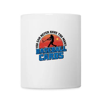On n’a jamais trop de cartes de baseball 3 - Mug blanc - blanc - Devant
