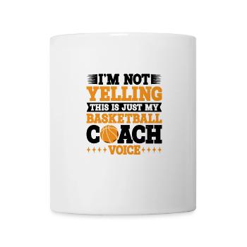 This Is Just My Basketball Coach Voice 3 - Mug - white - Front