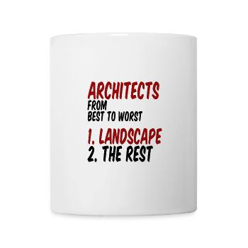 Architects From Best To Worst 1. Landscape 4 - Tasse - Weiß - Vorne