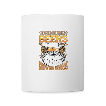 Boire des bières et faire pousser la barbe - Mug blanc - blanc - Devant