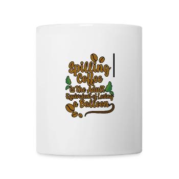 Renverser du café, c’est comme perdre un ballon2 - Mug blanc - blanc - Devant