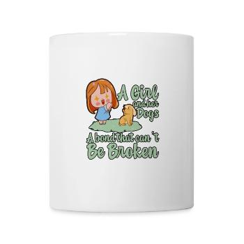 A Girl And Her Dogs, A Bond That Can't Be Broken 4 - Tasse - Weiß - Vorne